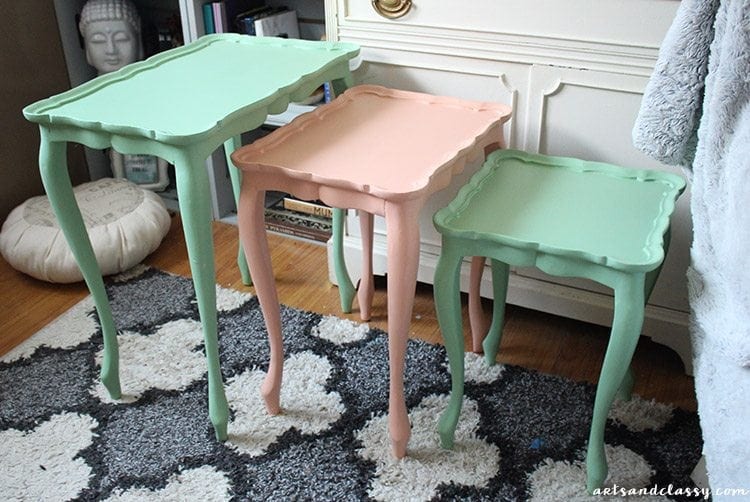 DIY Projects : Nesting Tables Makeover + Tutorial