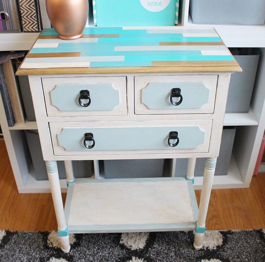 DIY Side Table Coastal Farmhouse Makeover