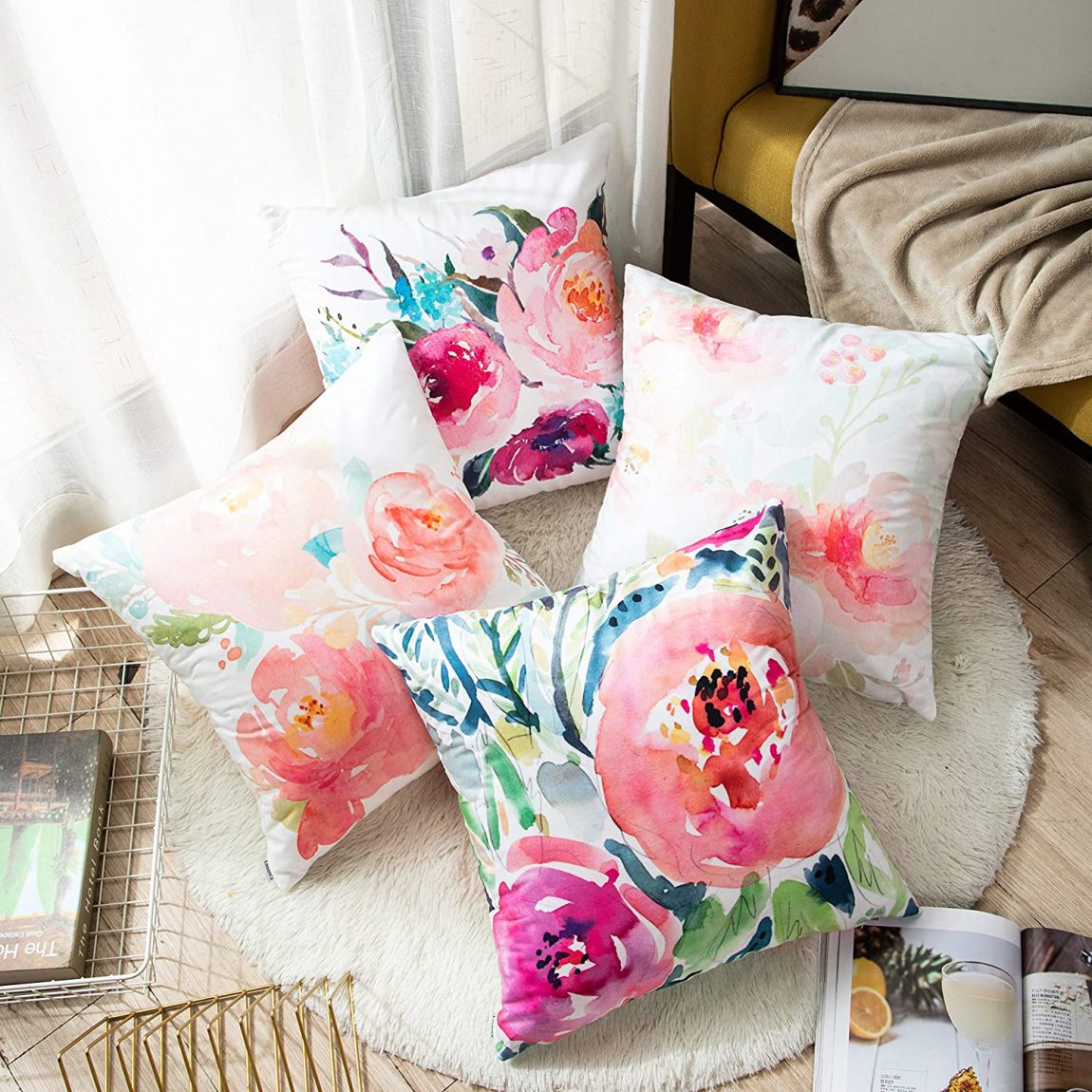 Glam Spring Decor - Spring Decorating Ideas On a Budget - Glam Decorative Throw Pillow Covers