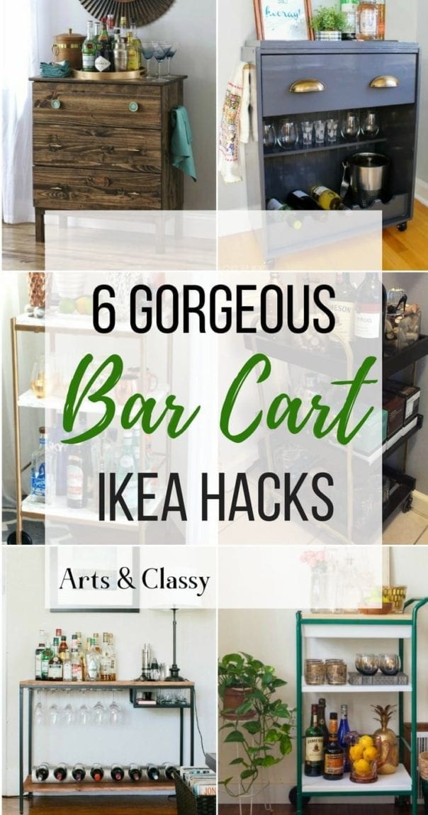 These DIY Ikea bar cart makeover tutorials will blow you away. Updating an inexpensive Ikea piece with a bit of paint and imagination is a budget-friendly way to create a custom piece.