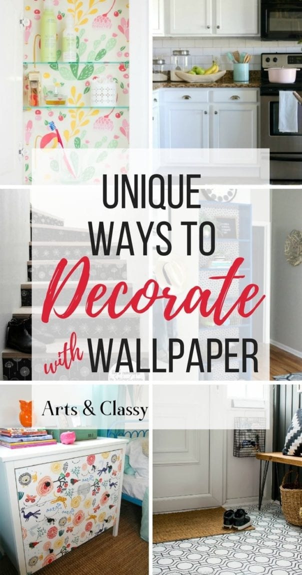 Decorating with wallpaper is so popular in home decor. Many peel-and-stick options are temporary, making this the perfect way for renters and homeowners alike to spruce up their space | Rental-friendly decorating with wallpaper.