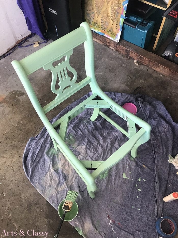 Lyre Back Chair Makeover