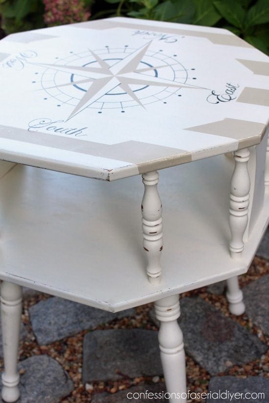 nautical painted coffee table - Check out these 15 Nautical Furniture Flips - DIY furniture inspiration with coastal flair. How to paint furniture for nautical and coastal home decor.