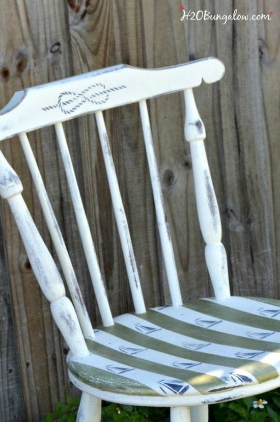 nautical painted chair - Check out these 15 Nautical Furniture Flips - DIY furniture inspiration with coastal flair. How to paint furniture for nautical and coastal home decor.