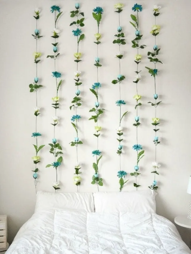 DIY floral headboard