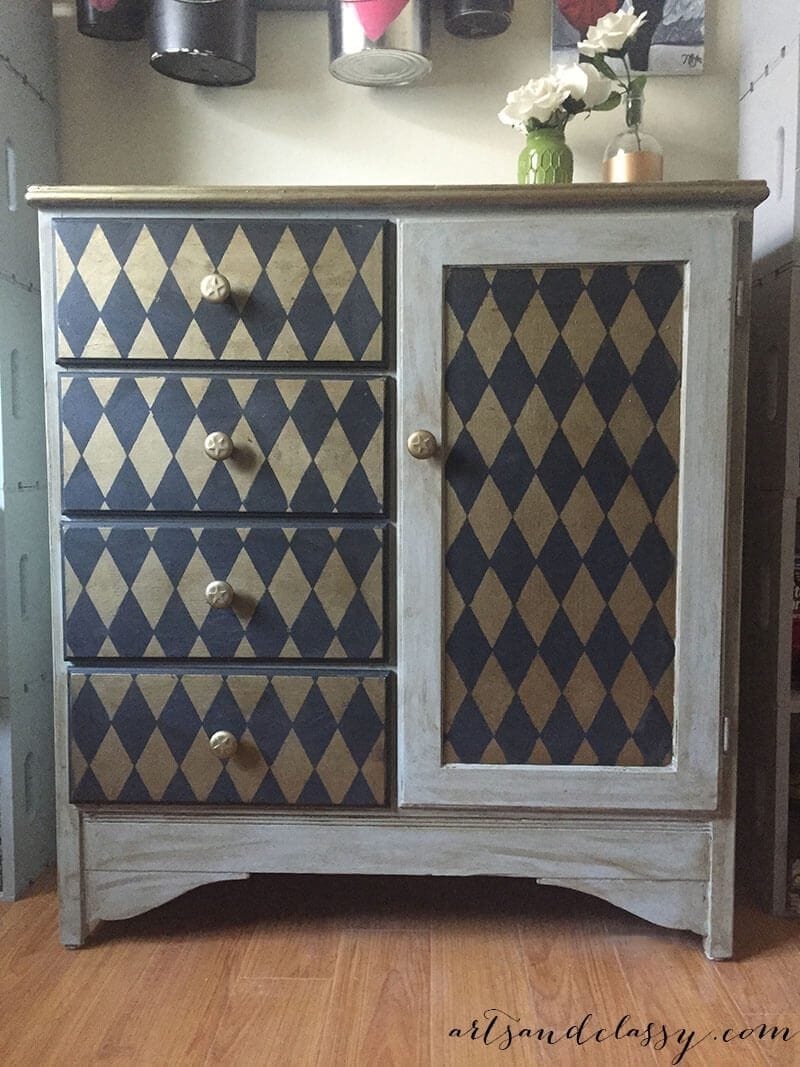 Baby Dresser Gets a Harlequin Makeover