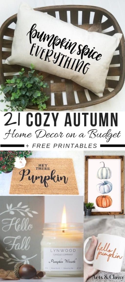 Get your home ready for Fall with these 21 budget-friendly and cozy Fall decor ideas! From easy DIY Fall wreaths to mantel decorating ideas, there's something for everyone. So get inspired and start decorating for Fall! fall decor ideas, fall decorating ideas, fall decor ideas for the home, fall decor ideas for living room, fall decor ideas for apartments, fall decorations ideas