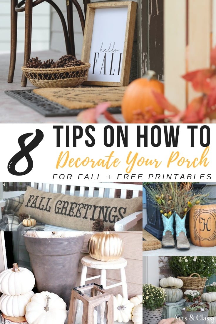 8 Tips on How to Decorate Your Porch for Fall + Free Printables