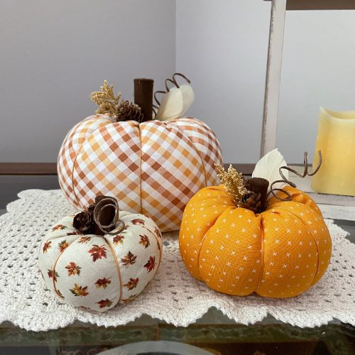 Fabric Pumpkins, Farmhouse Decor, Fall
