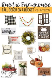 Fall Farmhouse Decor on a Budget via Amazon