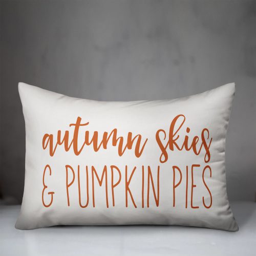 Autumn Skies and Pumpkin Pillow