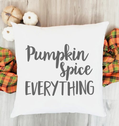 Pumpkin Spice Everything Pillow Cover, 20X20, Home Decor, Fall Decor, Farmhouse, Cozy Decor, Pumpkin Spice Decor