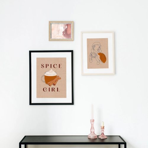 Spice Girl Fall Girl Printable Art Set of 2,