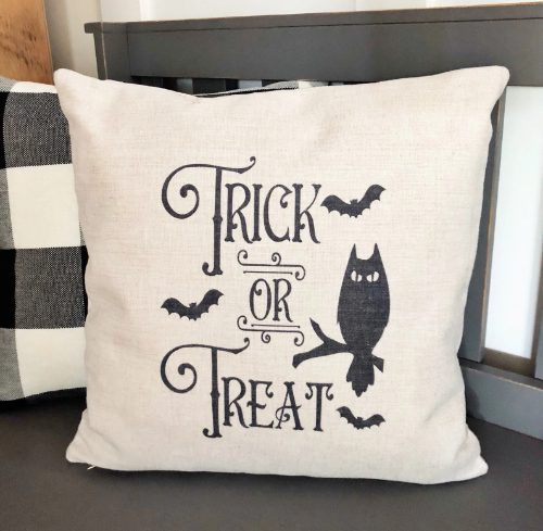 Trick or Treat Halloween Pillow Cover - Halloween Decor - Fall Pillow Cover - Fall Decor Halloween Pillow Farmhouse Decor - Farmhouse Pillow