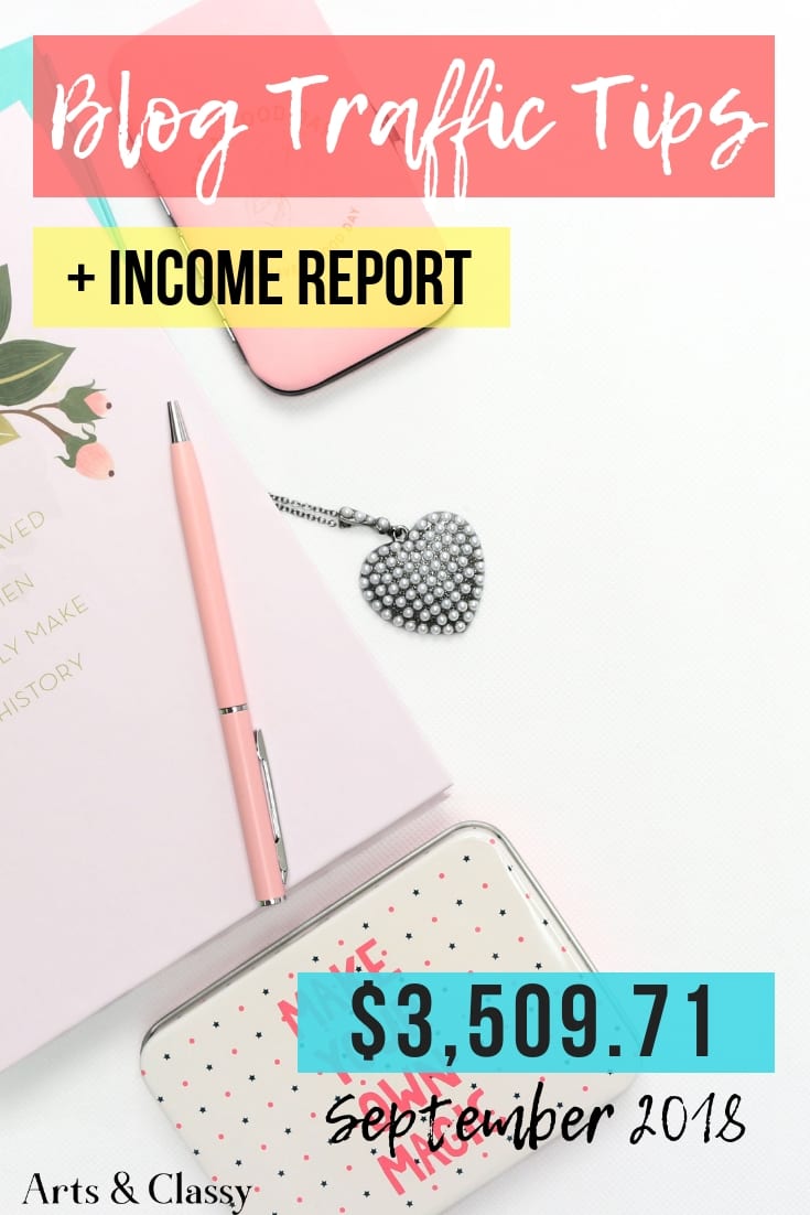 Blog Traffic Tips + Income Report for September 2018