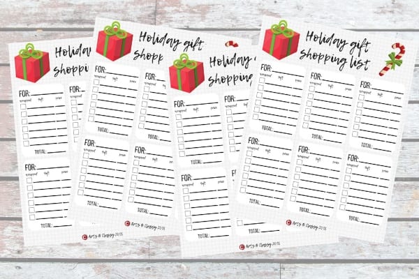 Organize Your Christmas Shopping (Free Printable)