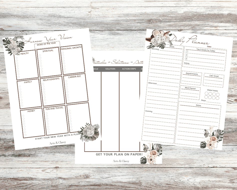 Free Manifest Planner Goal Setting Worksheets Printables