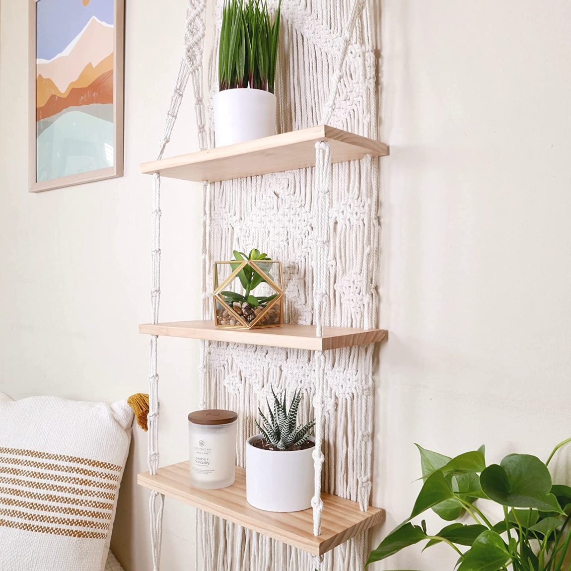 Where to Buy Large Macrame Hanging Wall Decor - Macrame hanging | Macrame planter | Macrame curtains | Macrame ideas | Macrame decor | Macrame circle | Macrame hanger | Hanging macrame | Textile inspiration | Textile art | Textile love | Textile fabric | Textile design | Woven hanging | Textile fabric