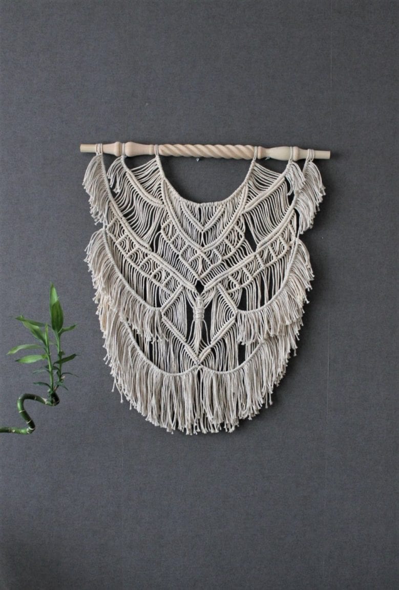 Where to Buy Large Macrame Hanging Wall Decor - Macrame hanging | Macrame planter | Macrame curtains | Macrame ideas | Macrame decor | Macrame circle | Macrame hanger | Hanging macrame | Textile inspiration | Textile art | Textile love | Textile fabric | Textile design | Woven hanging | Textile fabric