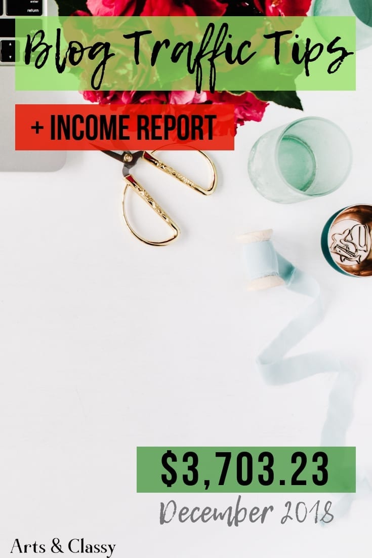 Blog Traffic Tips & Income Report for December 2018 + FREE Printables