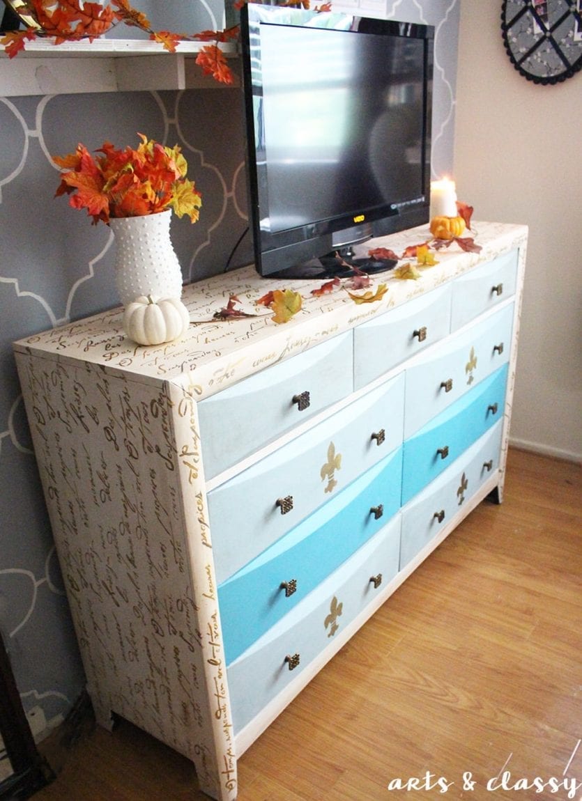 DIY Furniture Contemporary Dresser Gets a Poetic French Makeover