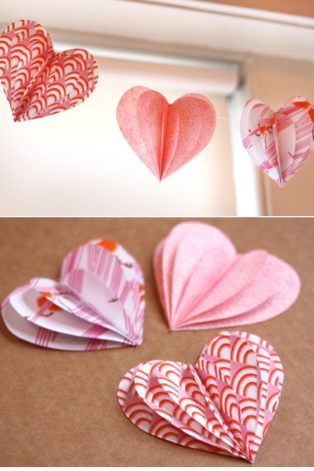 Creative Valentine Office Ideas: How to Make 3D Paper Hearts