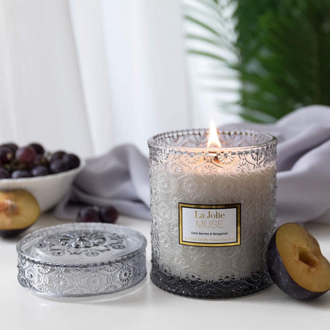 3. Dark Berries & Bergamot Scented Candle