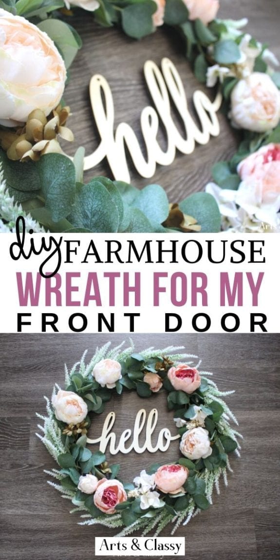 DIY Easy Farmhouse Wreath for Front Door