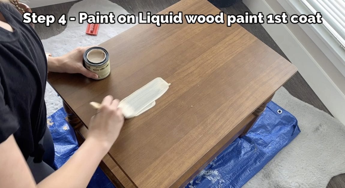 Farmhouse Painted Wood Side Table Tutorial