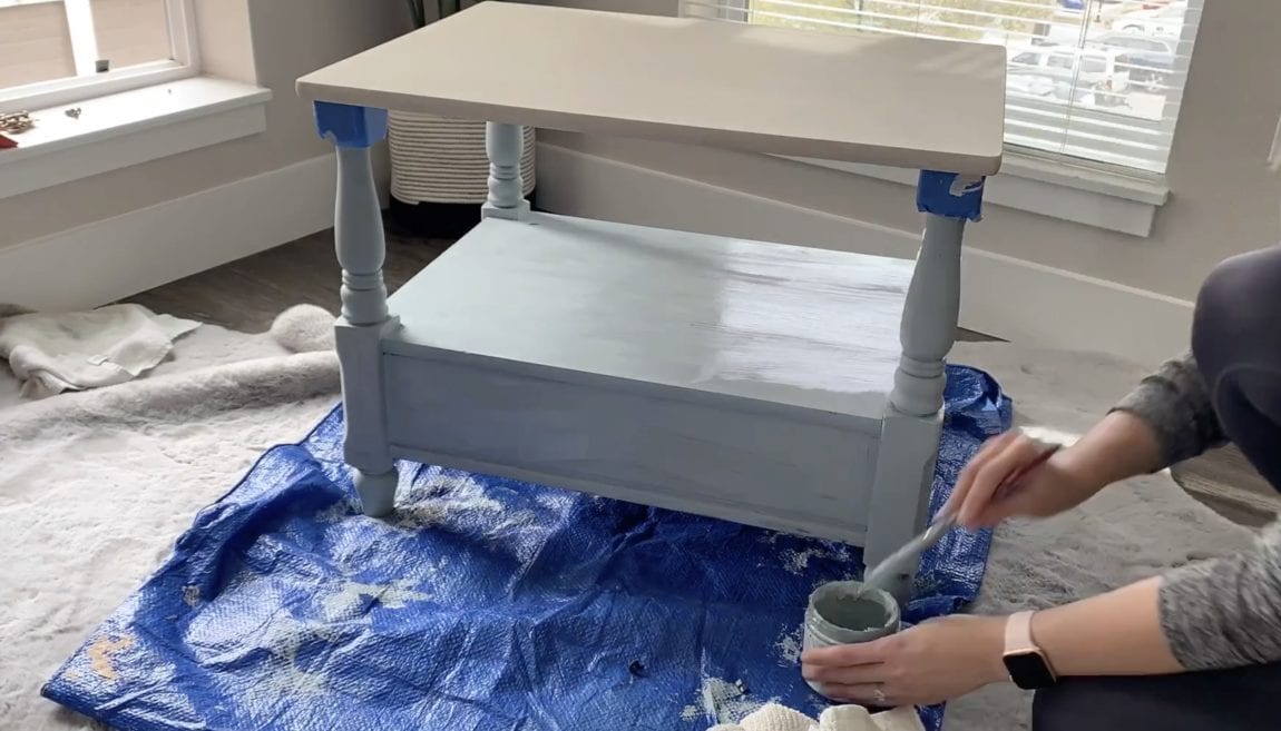 Farmhouse Painted Wood Side Table Tutorial