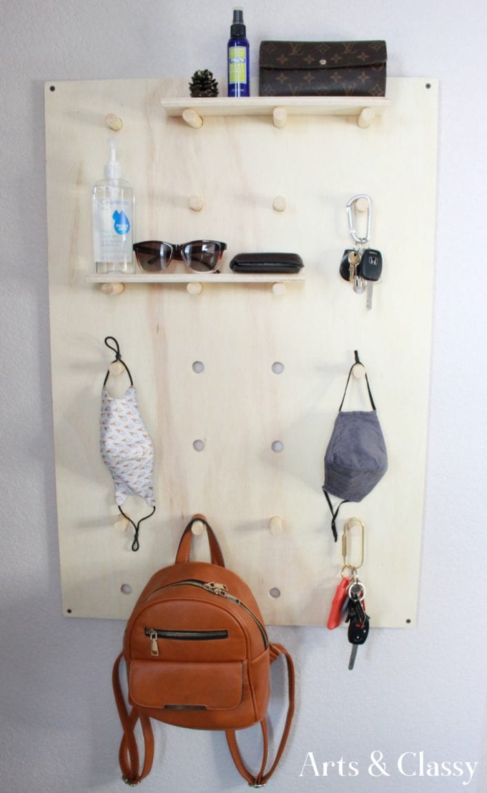 DIY Pegboard Entryway Project - look number 1