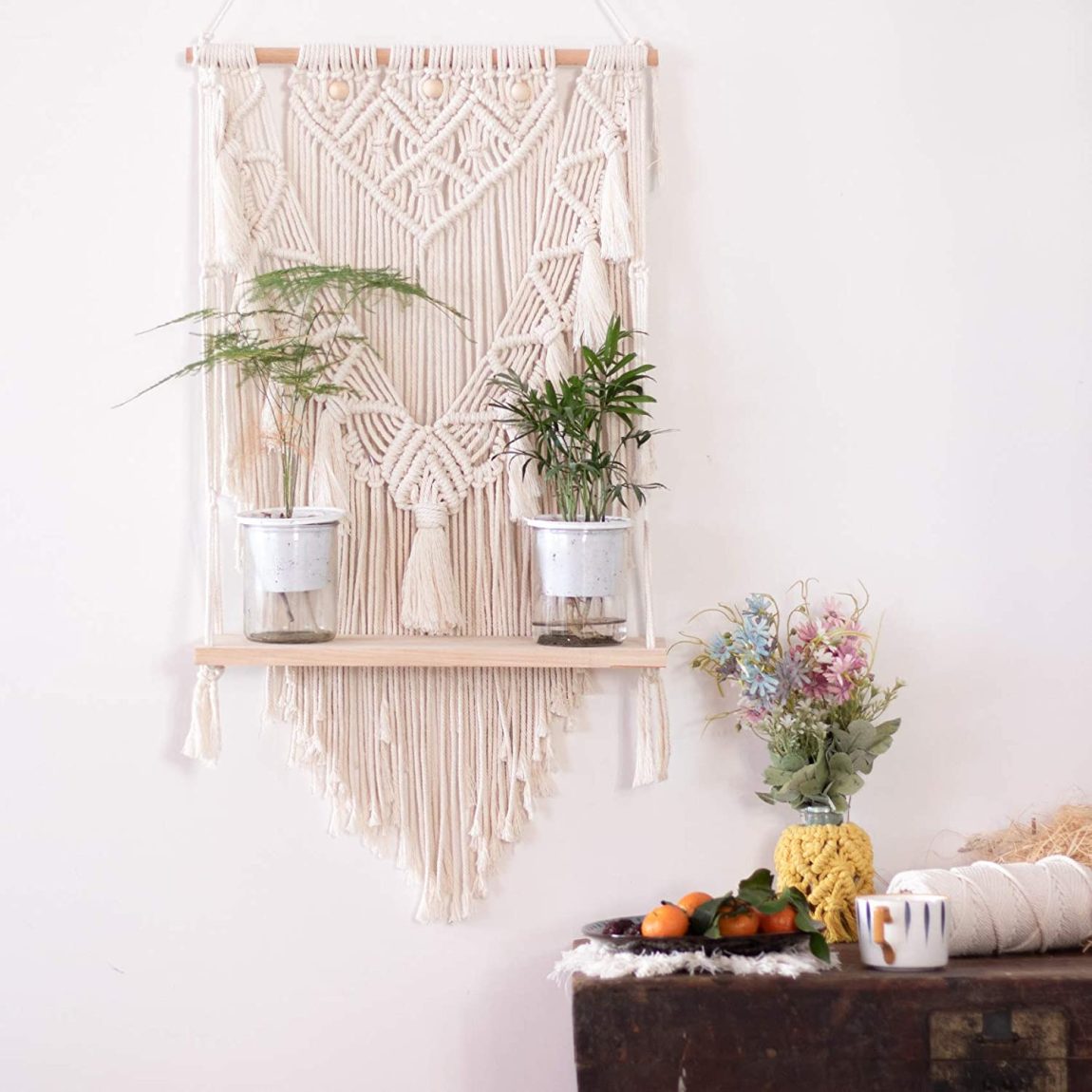 Where to Buy Large Macrame Hanging Wall Decor - Macrame hanging | Macrame planter | Macrame curtains | Macrame ideas | Macrame decor | Macrame circle | Macrame hanger | Hanging macrame | Textile inspiration | Textile art | Textile love | Textile fabric | Textile design | Woven hanging | Textile fabric