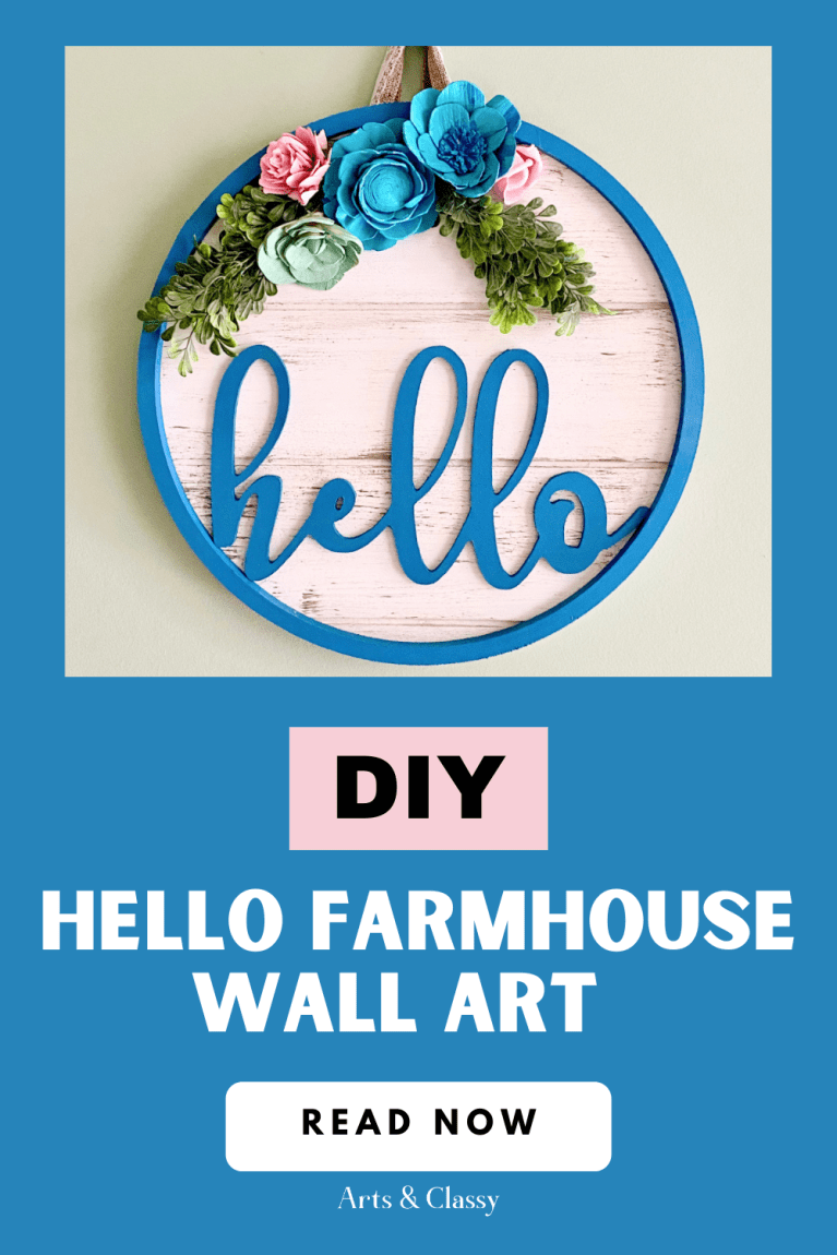 DIY Hello Farmhouse Wall Art