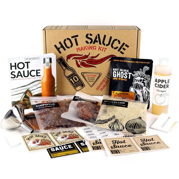 This gift is sure to NOT disappoint. If he is a 100% a hot sauce loving guy then the time experimenting to make all his own hot sauces may spark a new fun hobby! This gift is highly recommended