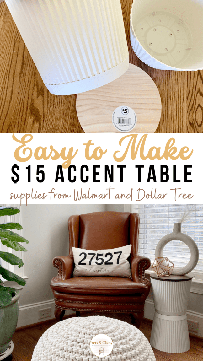 Easy $15 Round DIY Accent Table Tutorial