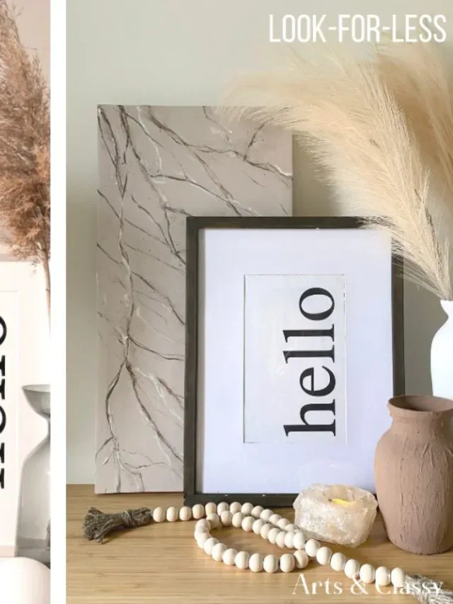 DIY Faux Marble Artwork