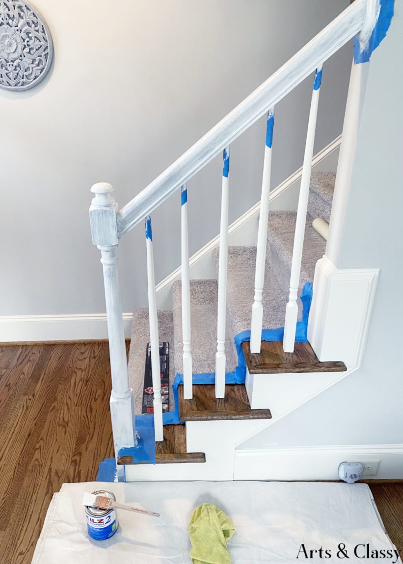 Incredible DIY Upgrade How to Easily Paint Your Stair Railing and