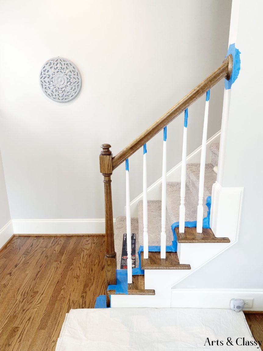 Incredible DIY Upgrade How to Easily Paint Your Stair Railing and