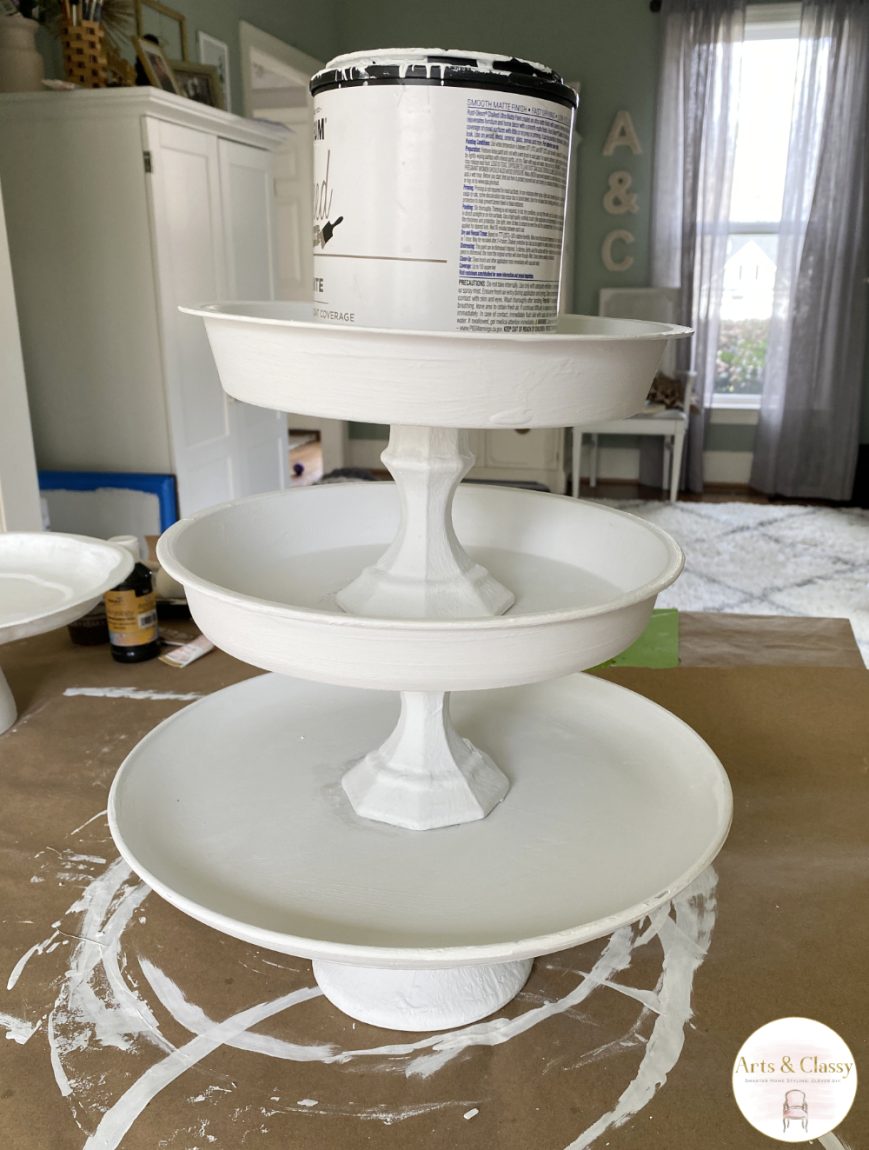 DIY Farmhouse Tiered Tray (Easy, Fun, And Inexpensive!) - Assembling Tray Tiers