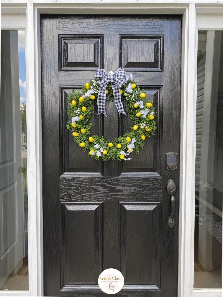 How To Make A Lemon Wreath For Front Door (Budget Friendly)