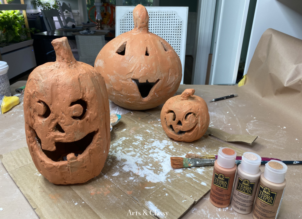 Terracotta Pottery Barn Pumpkin DIY Dupe Tutorial