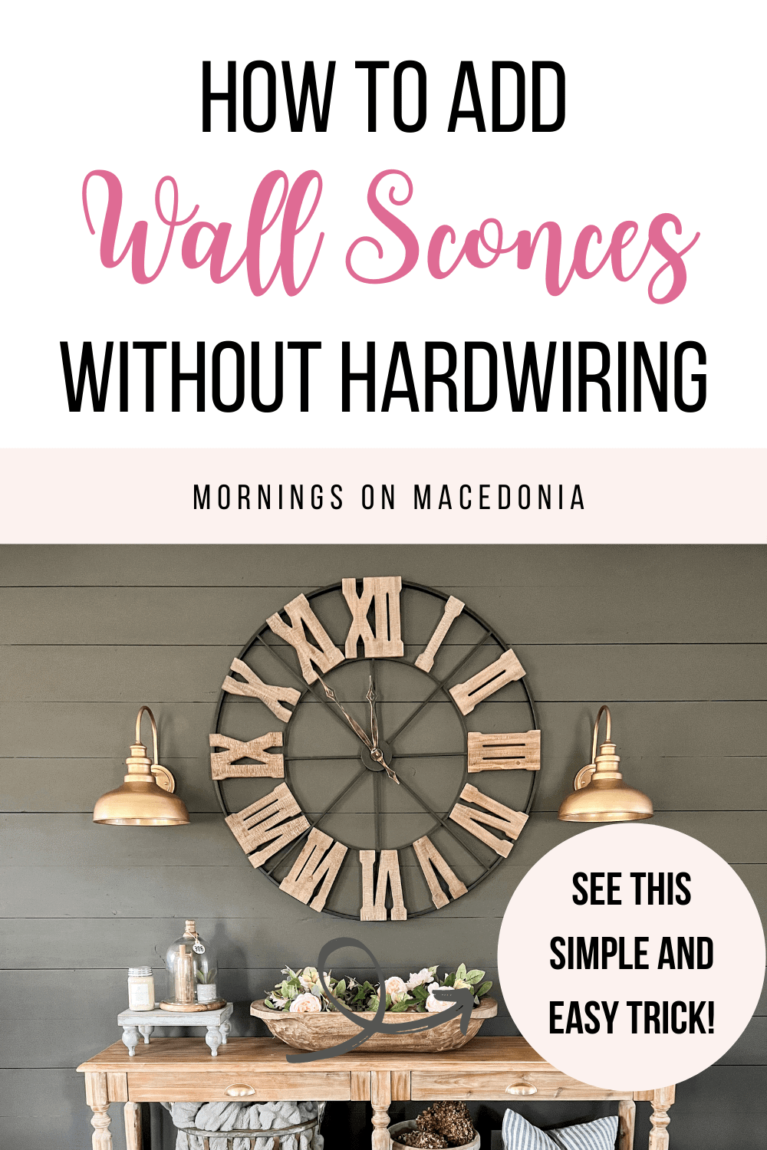 Whimsy Home Wednesdays Linky Party - How to add wall sconces without hardwiring - Mornings in Macedonia