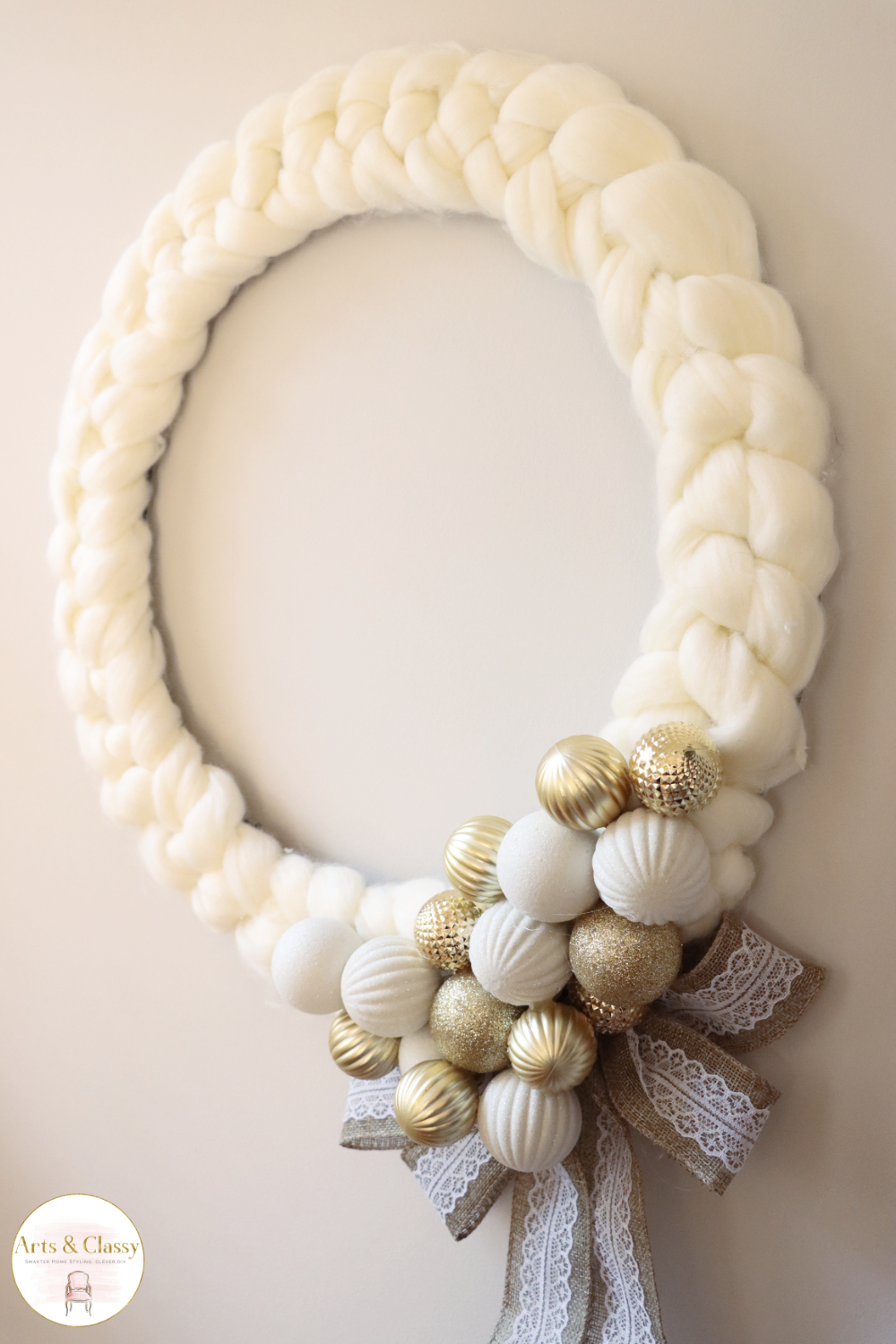 How Quickly Can You Make a Festive Arm Knitted Wreath This Year?