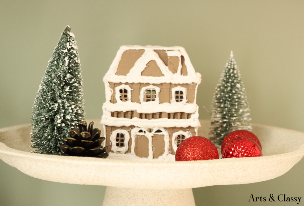 Faux Gingerbread House: A Dollar Tree Budget-Friendly DIY
