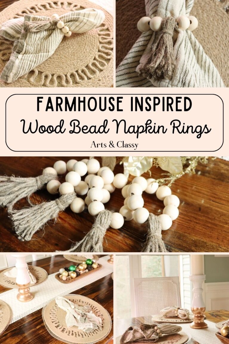 If you love to create, but you are short of time, this might be the perfect project. This tutorial is on how to create simple wood bead napkin rings.