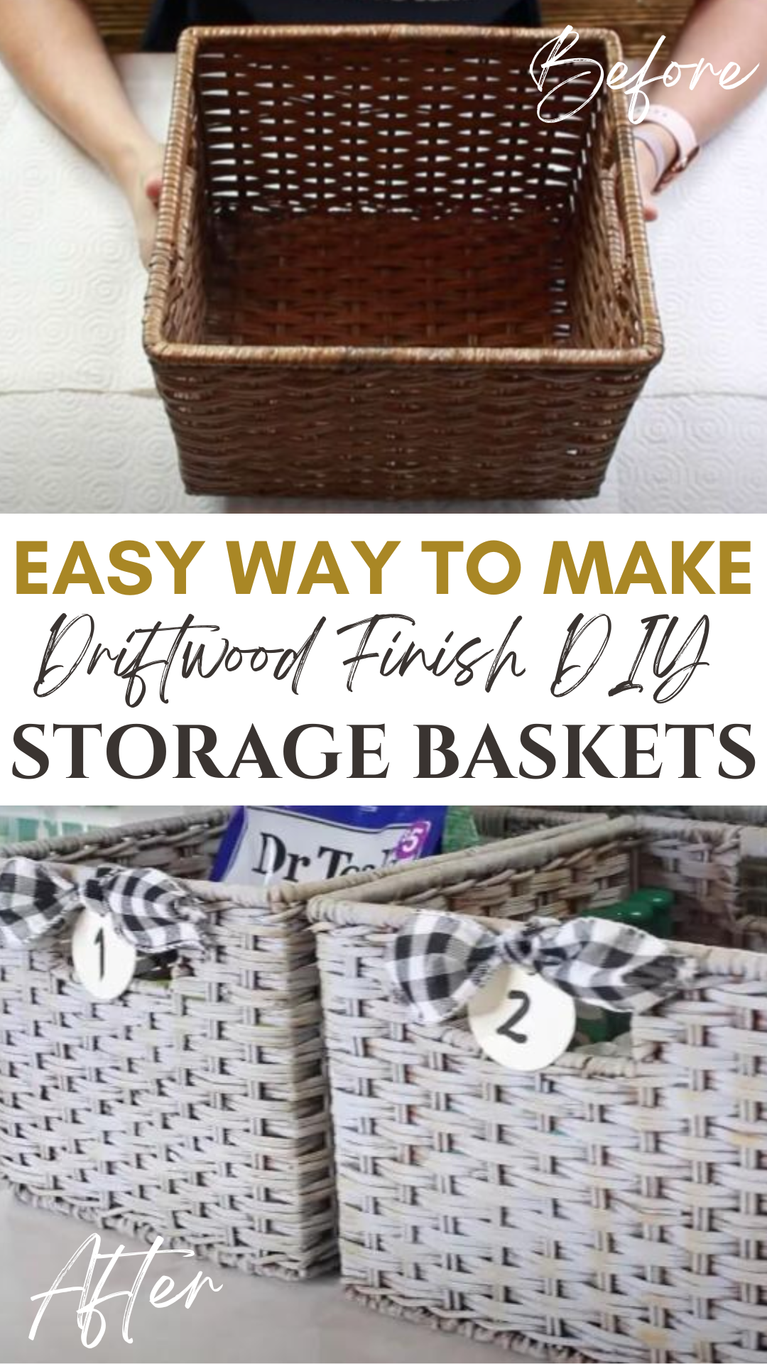 Craft a ProfessionalGrade Aged Driftwood Finish DIY Storage Basket in