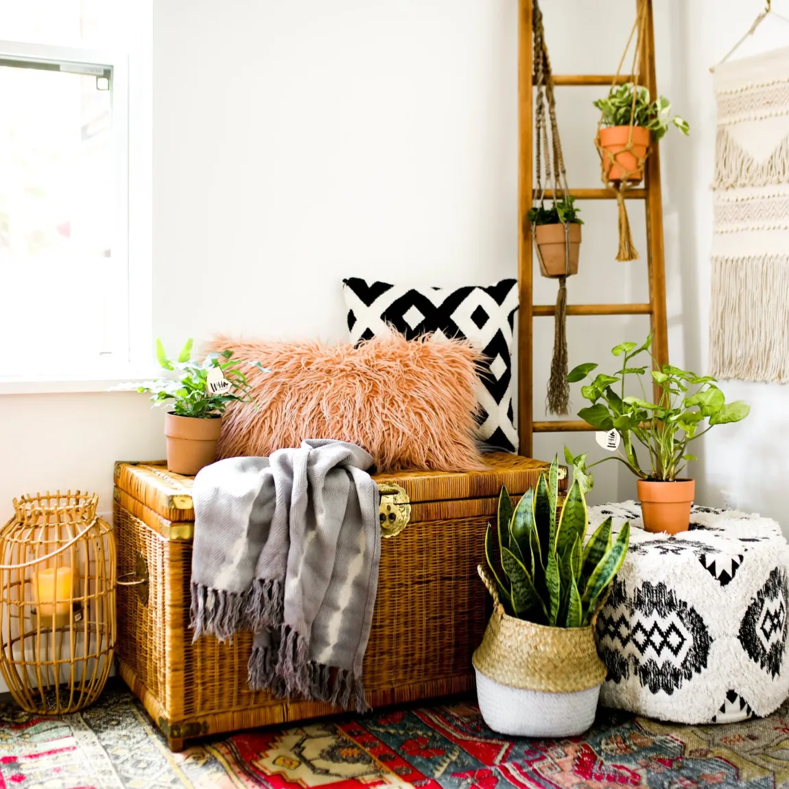 Add Bohemian Decor On A Budget To Your Home - Add Plants and Greenery