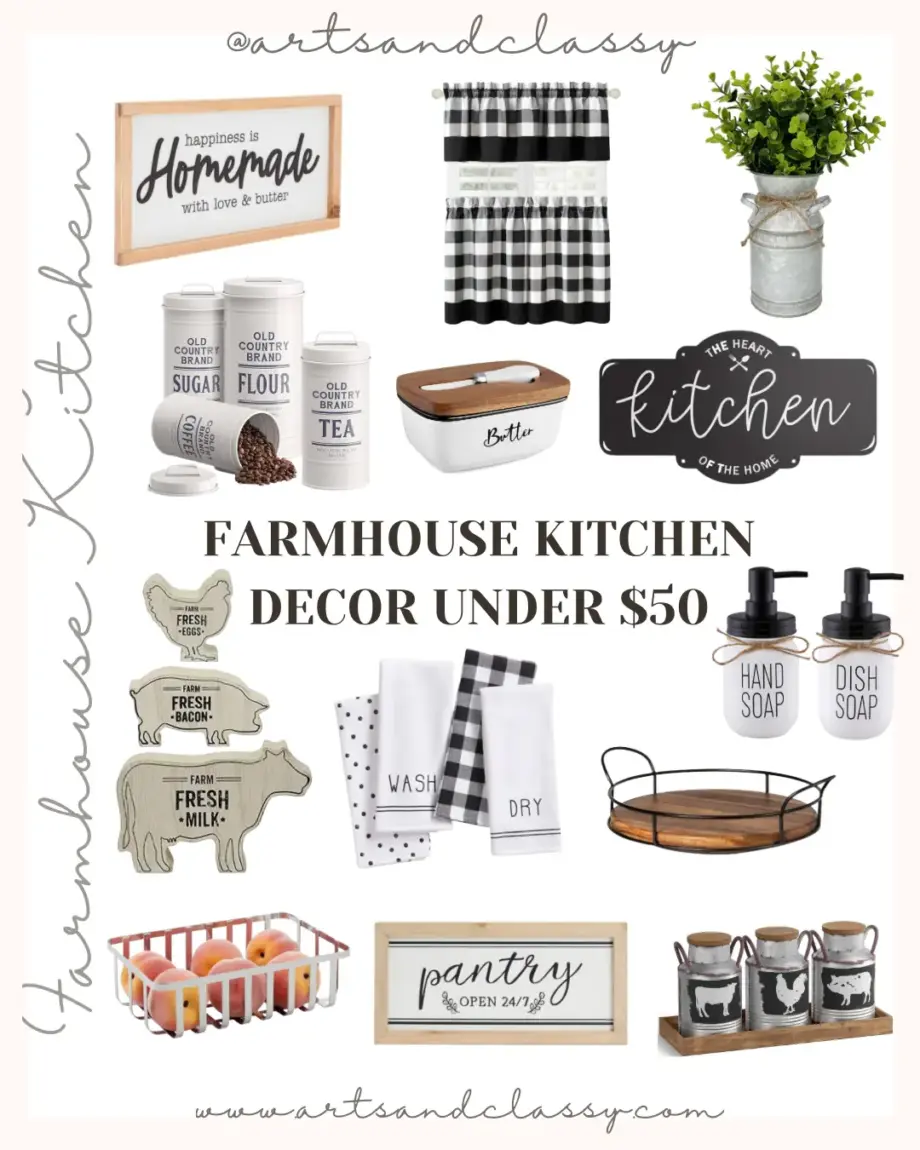 Farmhouse Kitchen Decor Under 50