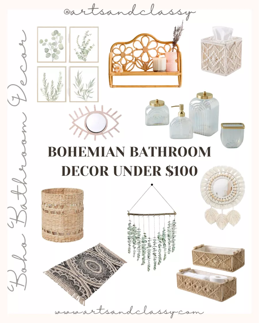 Bohemian Bathroom Decor Under $100