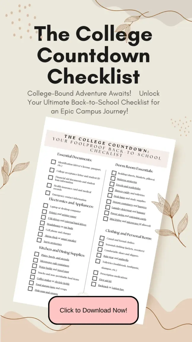 Don't step foot on campus without our essential checklist! Get prepped for college and embrace the adventure!
